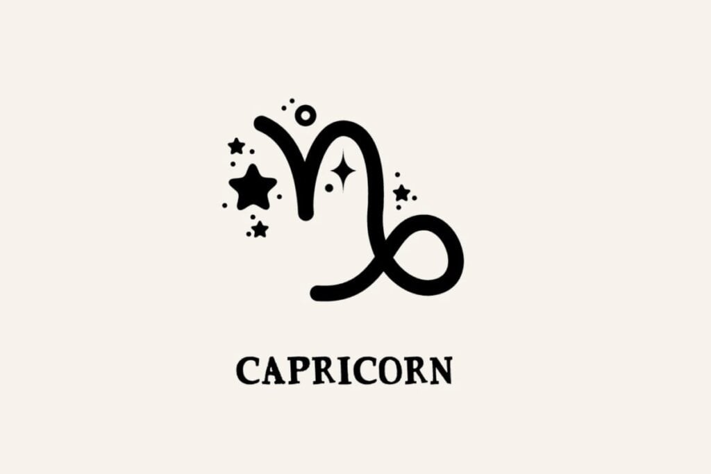 Ilustração com estrelas do signo de Capricórnio