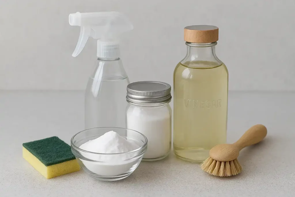 Vinagre e bicarbonato solução para manchas difíceis
