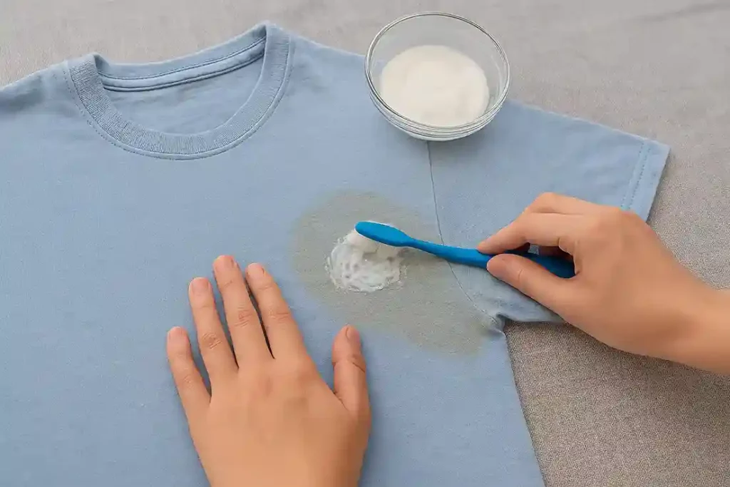Camisa com marca de suor Essa pasta caseira não danifica a roupa