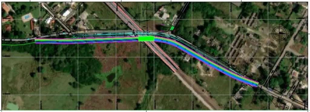 Desenho do traçado do novo viaduto