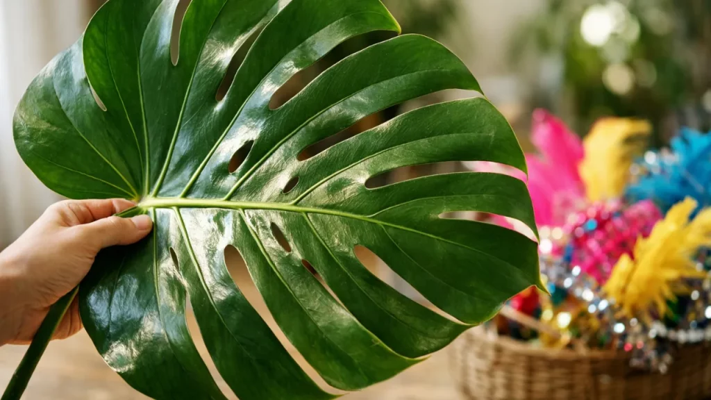 Costela-de-adão por que essa folha gigante virou símbolo secreto dos carros alegóricos no Carnaval